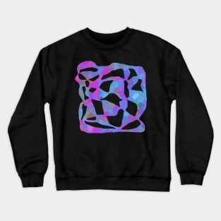 Silhouette Design Abstract Maze Geometric Abstract Colours Crewneck Sweatshirt